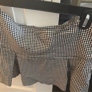 Black and White School Girl Pleated mini skirt H&M